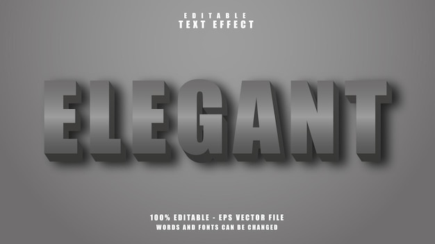 Vecteur gratuit d'effet de texte élégant