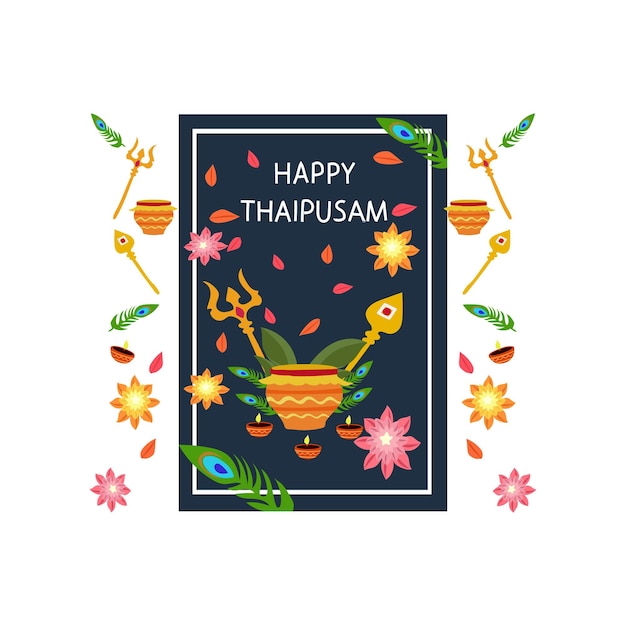 vecteur gratuit heureux thaipusam festival de l'inde