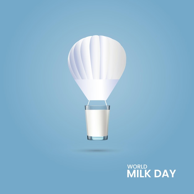 Vecteur gratuit de la journée mondiale du lait
