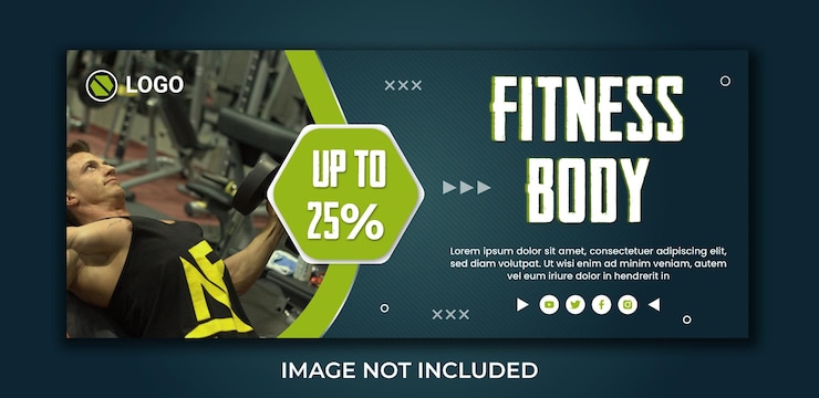 Vecteur vecteur gratuit de modèle de publication de médias sociaux de corps de fitness de gym