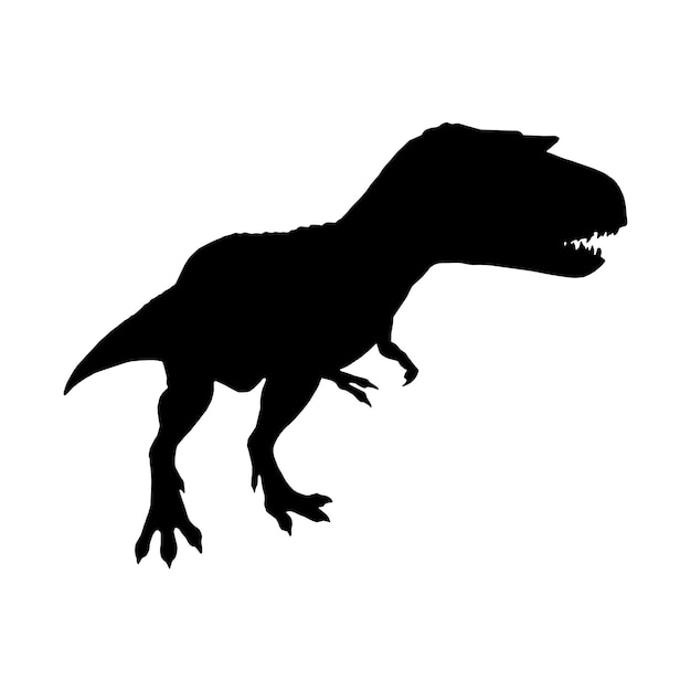 Vecteur vecteur d'icône d'albertosaurus sur fond blanc illustration d'icône noire