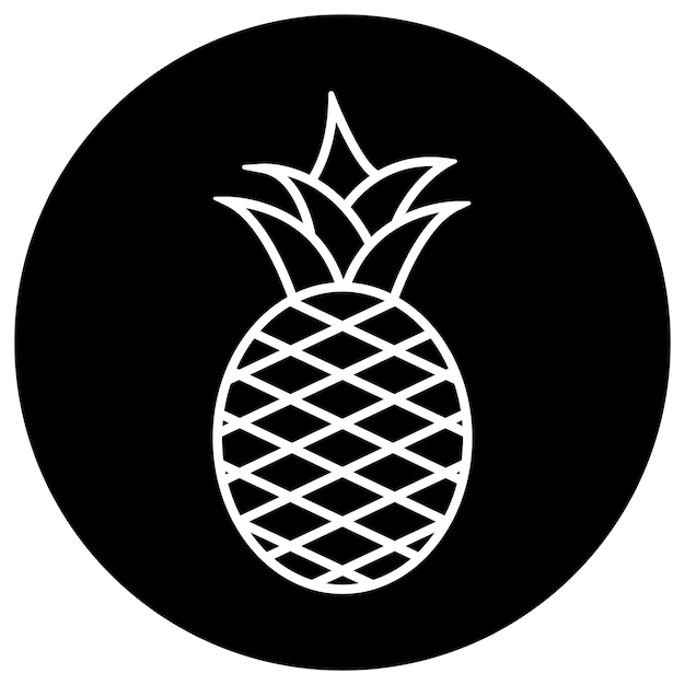 Le vecteur de l'icône de l'ananas