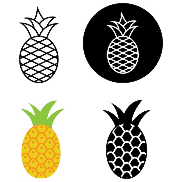 Vecteur d'icône d'ananas