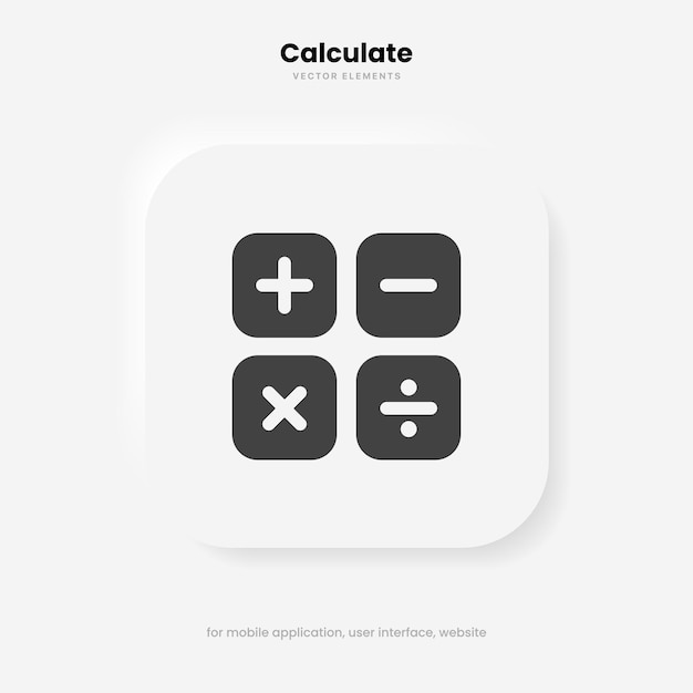 Vecteur d'icône de calculatrice sur fond blanc Signe de finances d'épargne Économie calculer pour UI UX