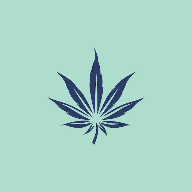 Le vecteur d'icône de conception du logo du cannabis