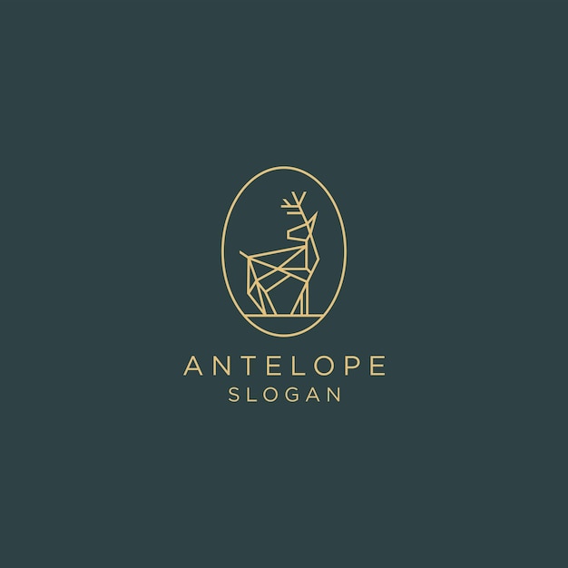 Vecteur D'icône De Conception De Logo D'antilope