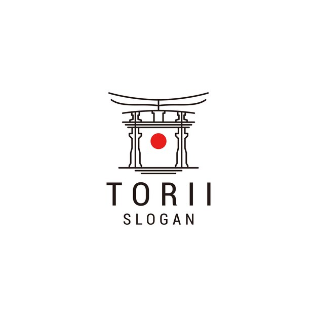 Vecteur D'icône De Conception De Logo Torii