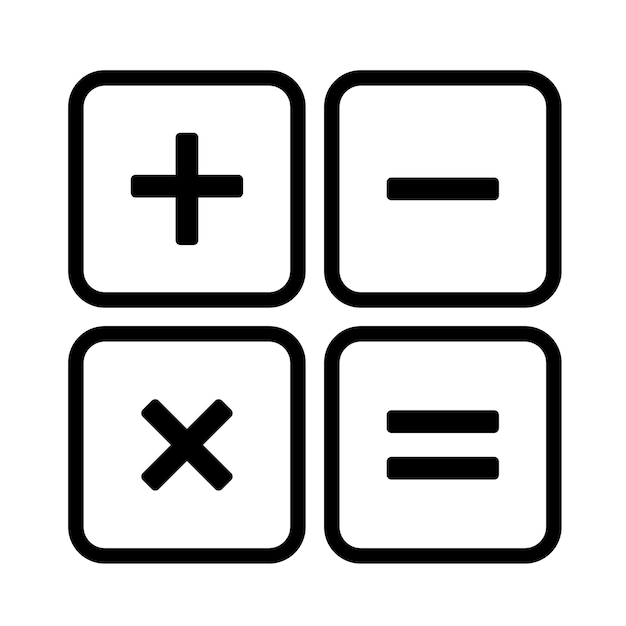 Le vecteur de l'icône du calculateur Le vecteur d'illustration du symbole du calculateur