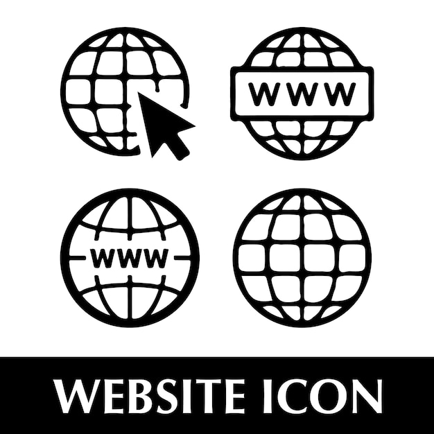 Vecteur le vecteur d'icône de l'ensemble de sites web