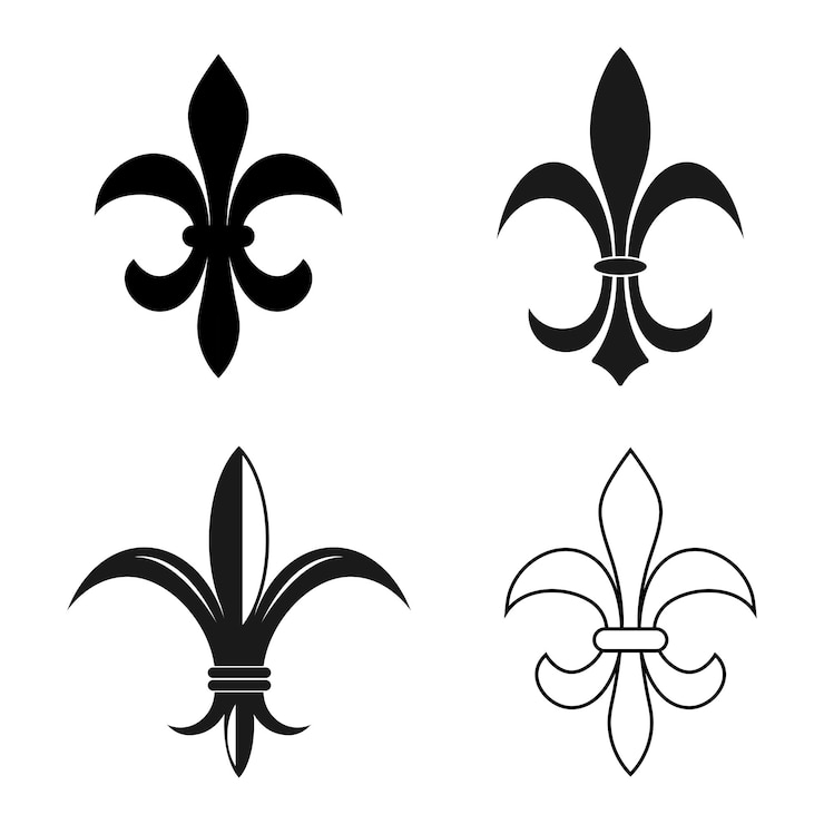 Vecteur vecteur d'icône de fleur de lis