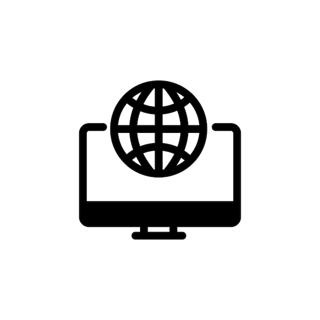 vecteur d'icône de globe de site Web de périphérique