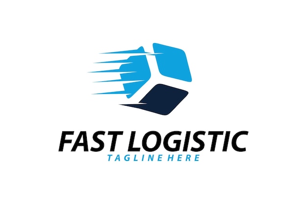 Vecteur d'icône logo logistique rapide