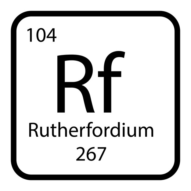 Vecteur vecteur d'icône de rutherfordium