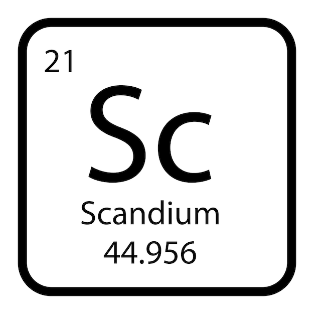 Vecteur vecteur d'icône de scandium