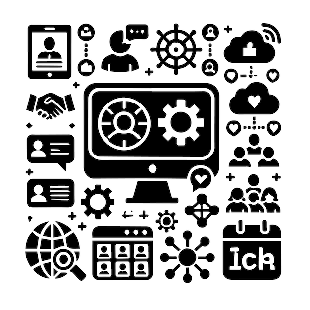 Vecteur d'icône sociale