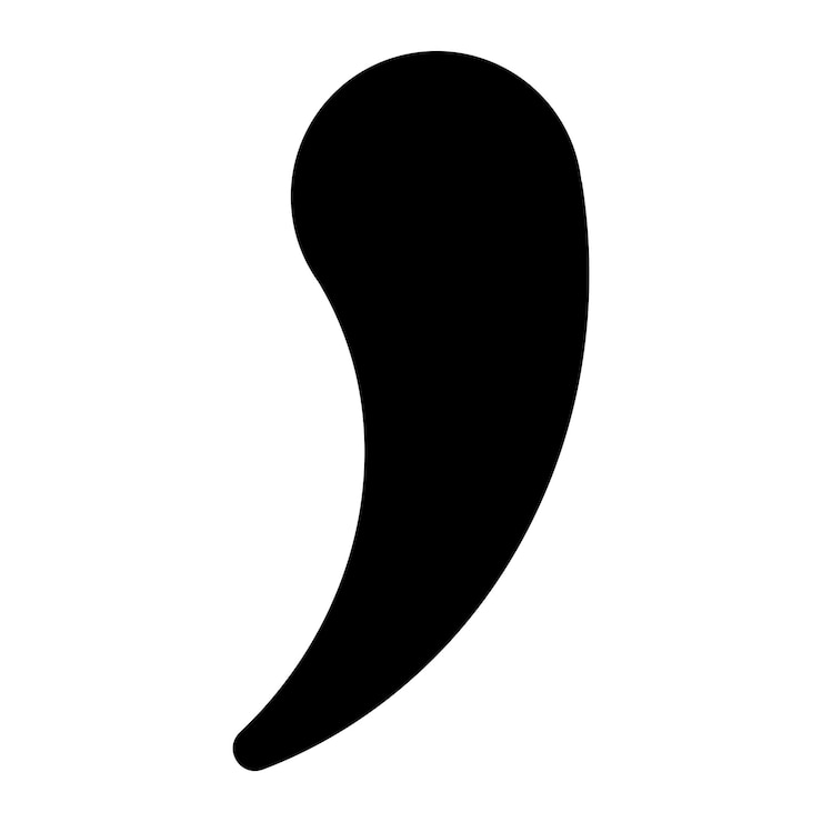 Vecteur vecteur d'icône de symbole de virgule
