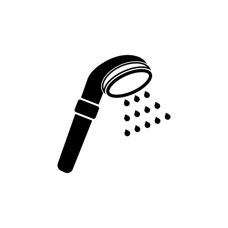 Vecteur vecteur d'icône de tête de douche