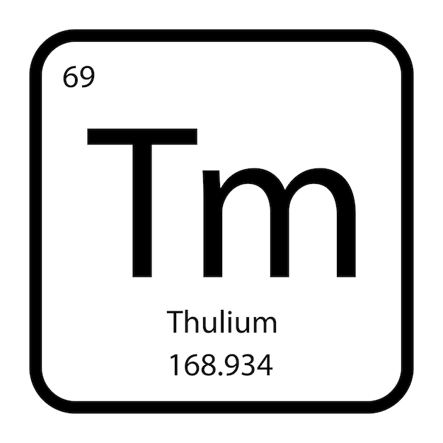 Vecteur d'icône de thulium