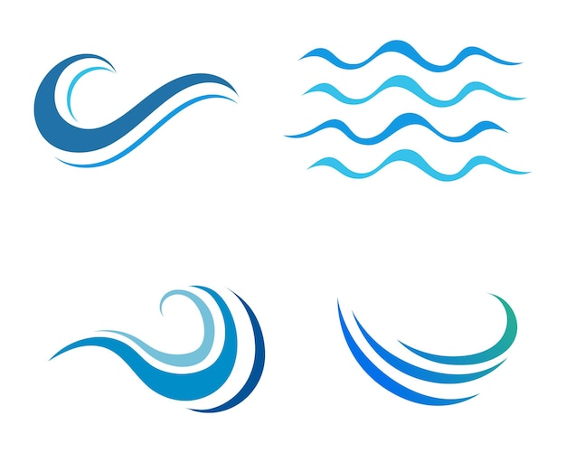 Vecteur d'icône de vague d'eau