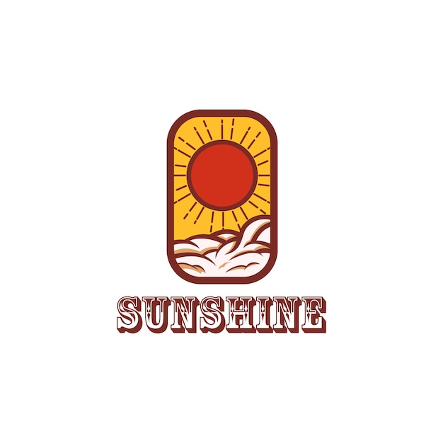 Vecteur D'illustration De Conception De Logo Rétro Sunsine