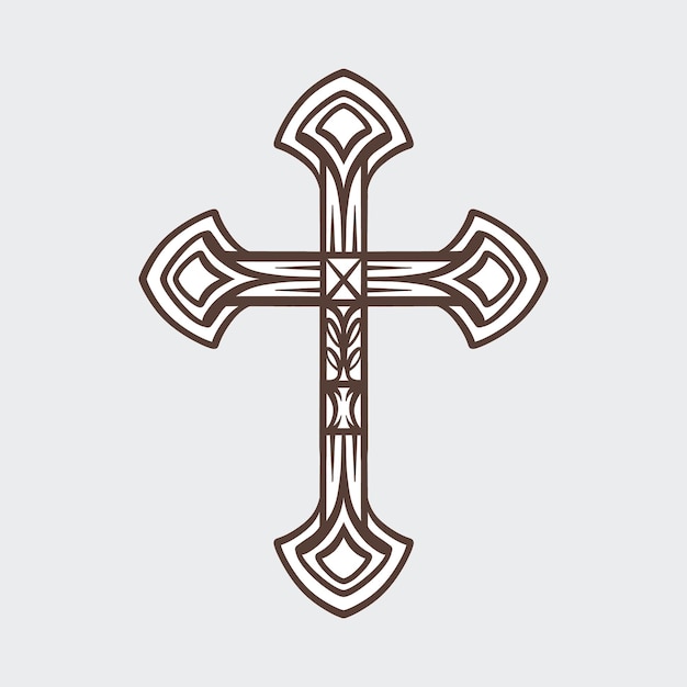Vecteur d'illustration de croix victorienne
