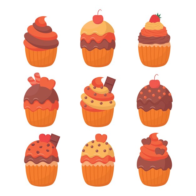 Vecteur D'illustration De Cupcake