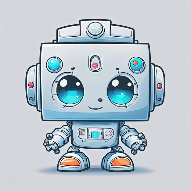 Vecteur le vecteur d'illustration cute funny baby robot