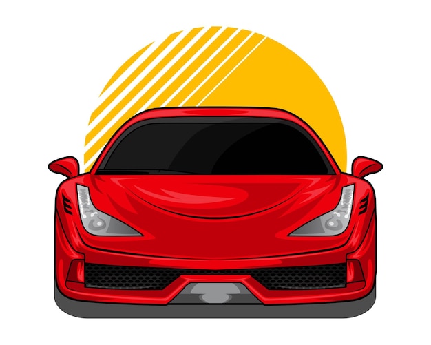vecteur d'illustration dessinant une voiture de sport ou une supercar.