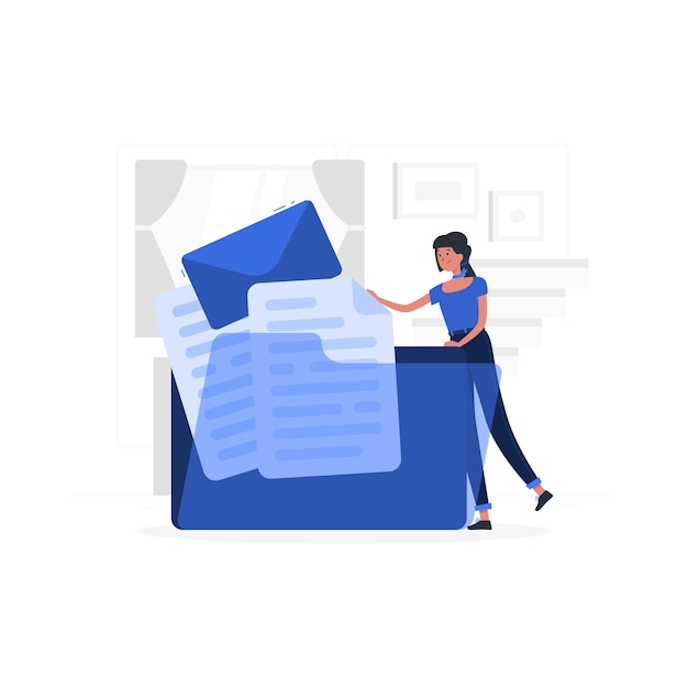 Le vecteur d'illustration des documents