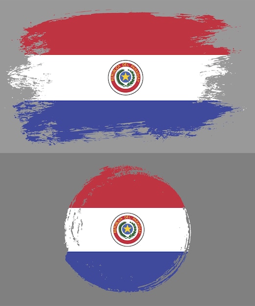 Vecteur vecteur d'illustration du drapeau national du paraguay