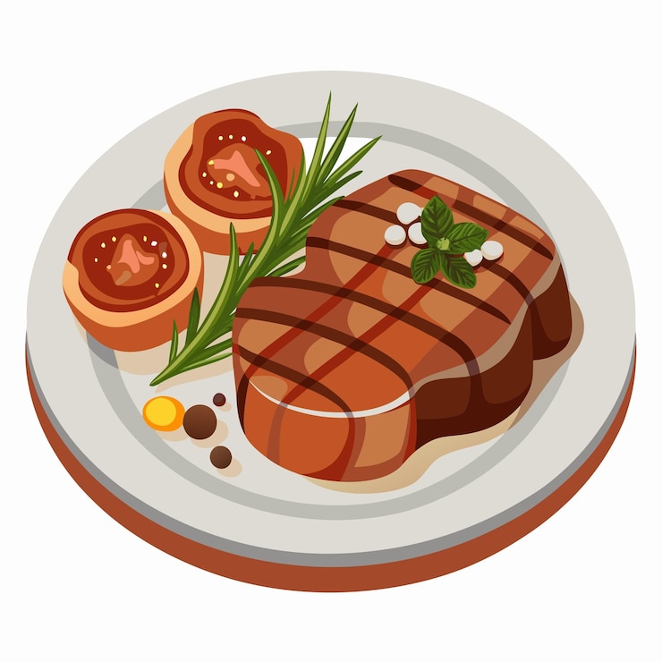Vecteur vecteur d'illustration du steak