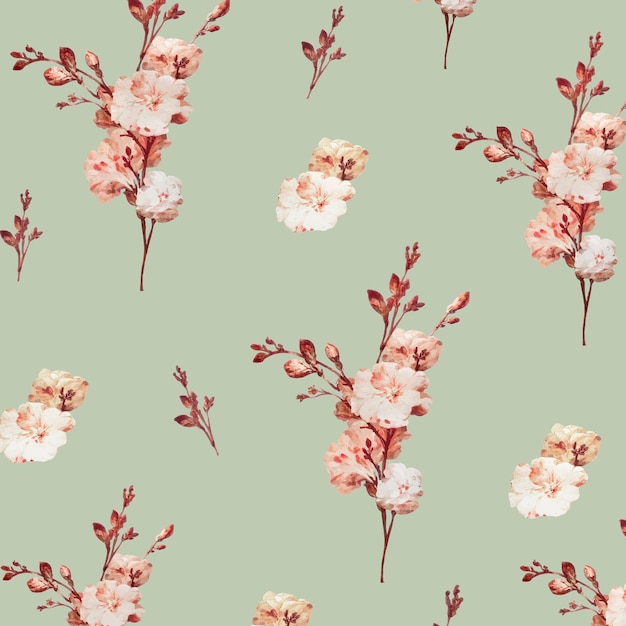 Vecteur d'illustration de fond floral vintage