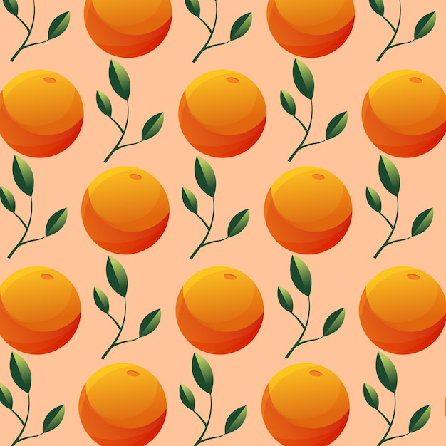 Vecteur d'illustration de fond de fruit orange