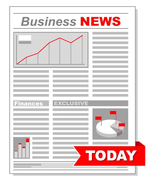 Vecteur un vecteur illustration de fresh business journal avec différents diagrammes