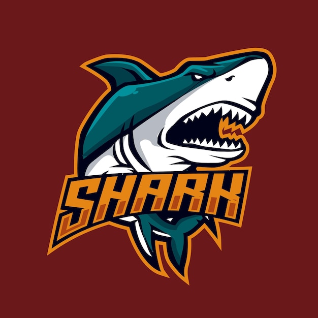 Vecteur D'illustration De Jeu De Logo De Mascotte De Requin