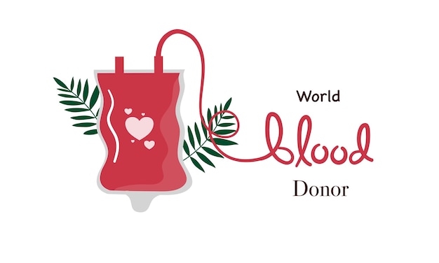 vecteur d&#39;illustration de la journée mondiale des donneurs de sang