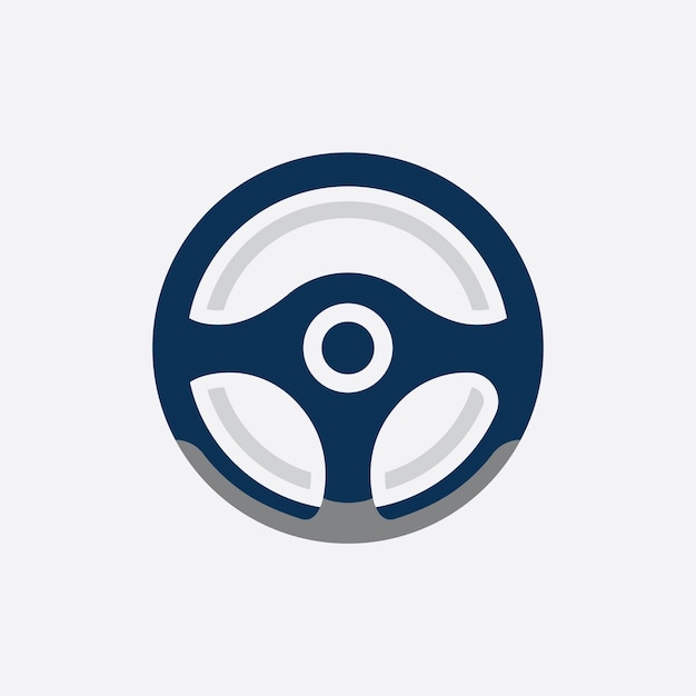 Vecteur d'illustration de logo de volant de voiture