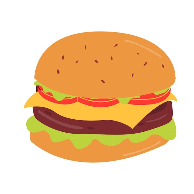 Vecteur d'illustration de nourriture hamburger