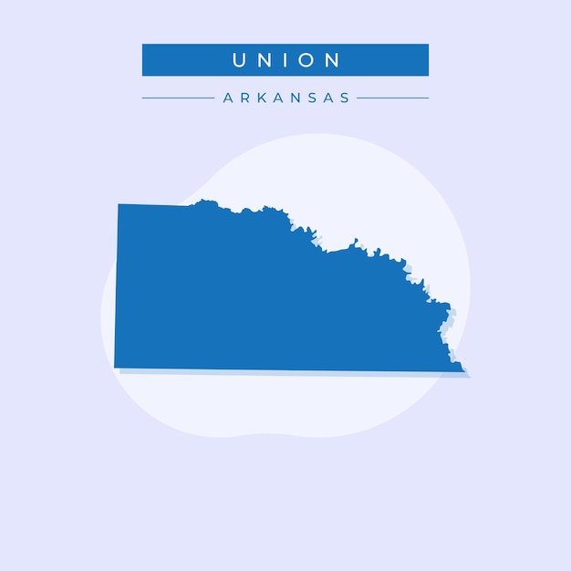 Vecteur vecteur d'illustration vecteur de la carte de l'union arkansas