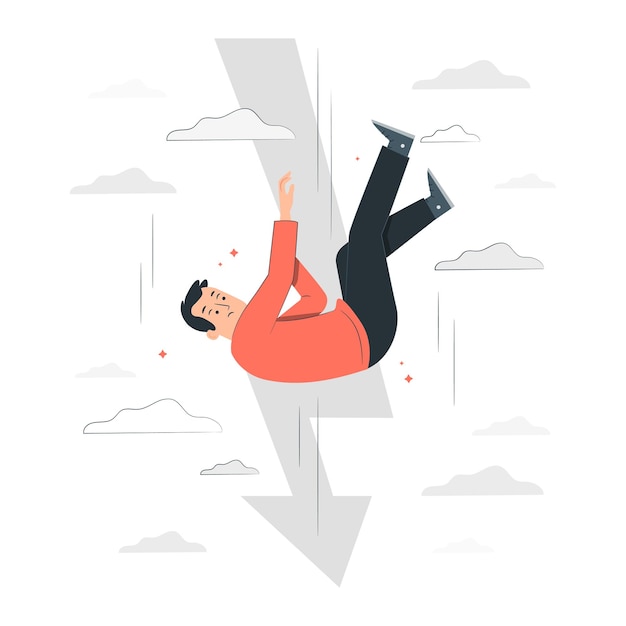 Vecteur d'illustrations de chute à plat