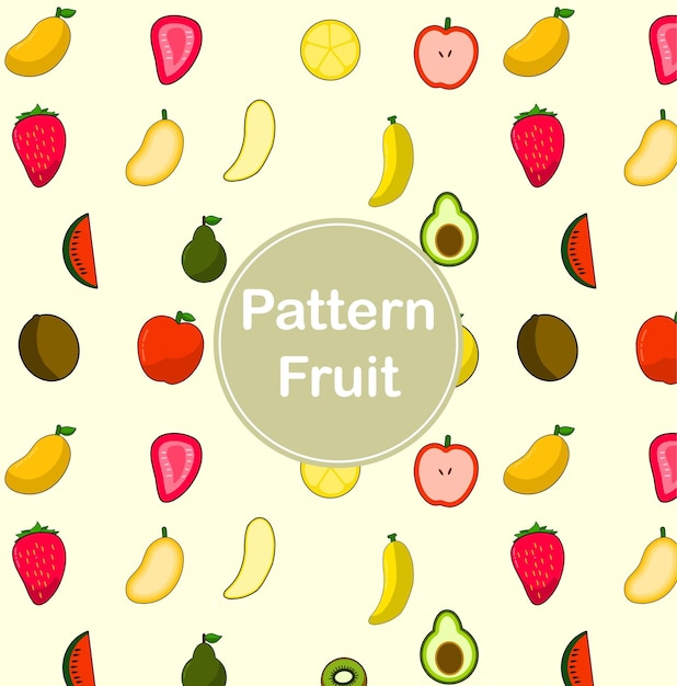 Vecteur D'illustrations De Fruits De Modèle Sans Couture