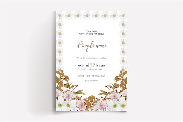 Vecteur d&#39;invitation de mariage gratuit