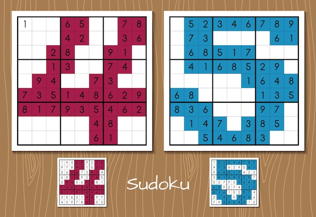 Vecteur De Jeu De Sudoku Avec Les Réponses 4 5 Numéros