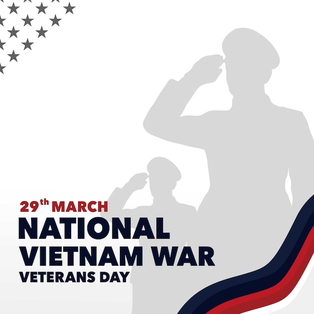 Vecteur De La Journée Nationale Des Vétérans De La Guerre Du Vietnam
