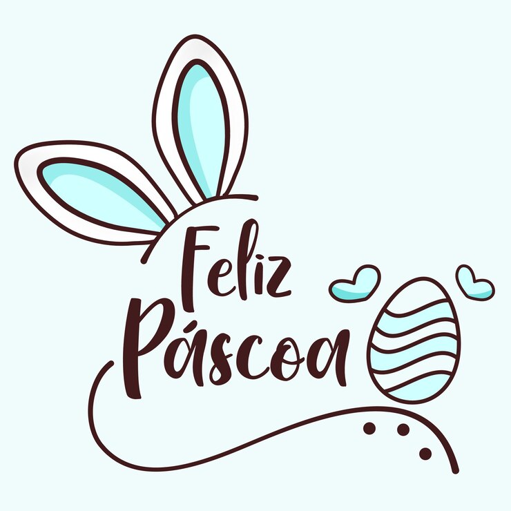 Vecteur de joyeuses Pâques au Brésil