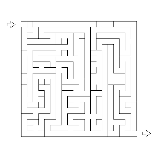 Vecteur de labyrinthe carré