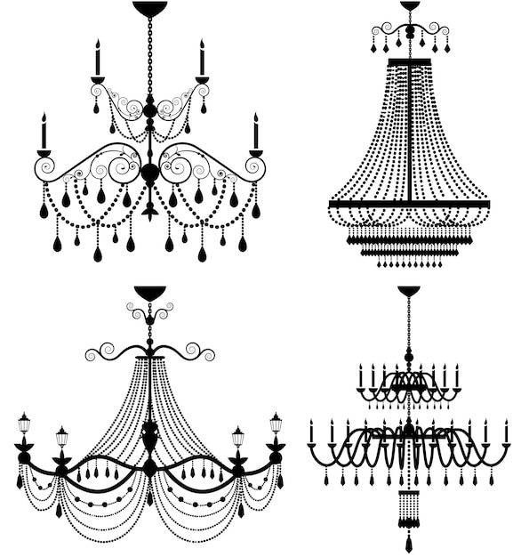 Vecteur vecteur de lampe lustre