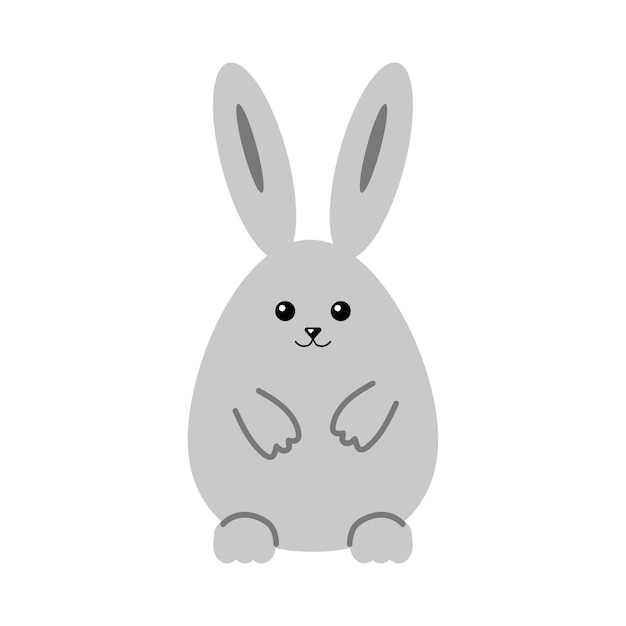 Vecteur de lapin gris