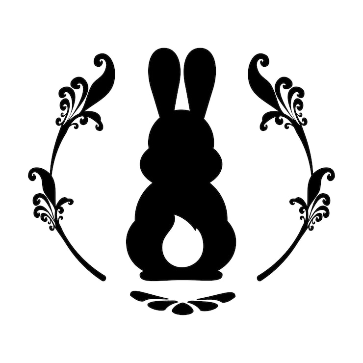 Vecteur vecteur de lapin silhouette