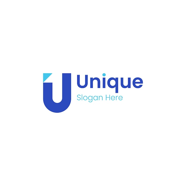 Vecteur lettre U contour logo luxe logo Unique